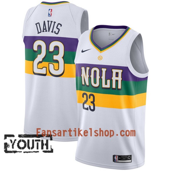 New Orleans Pelicans Trikot Anthony Davis 23 2018-19 Nike City Edition Weiß Swingman - Kinder New Orleans Pelicans Trikot Anthony Davis 23 2018-19 Nike City Edition Weiß Swingman - Kinder